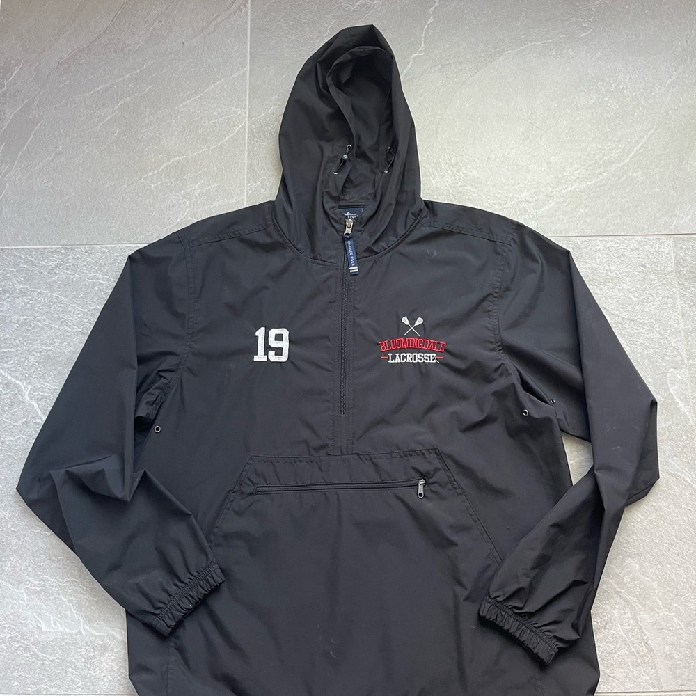 Charles River Pack-N-Go Pullover Men Jacket Windbreaker Black - Medium